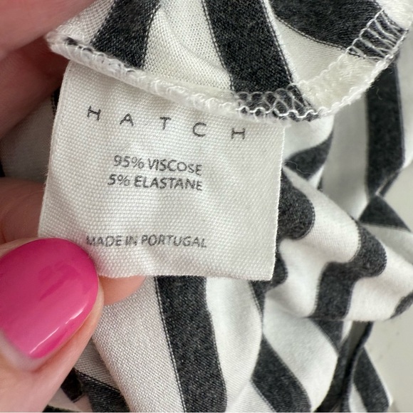 Hatch Grey and White Striped Long Sleeve Maternity Top Size Small - Picture 5 of 6